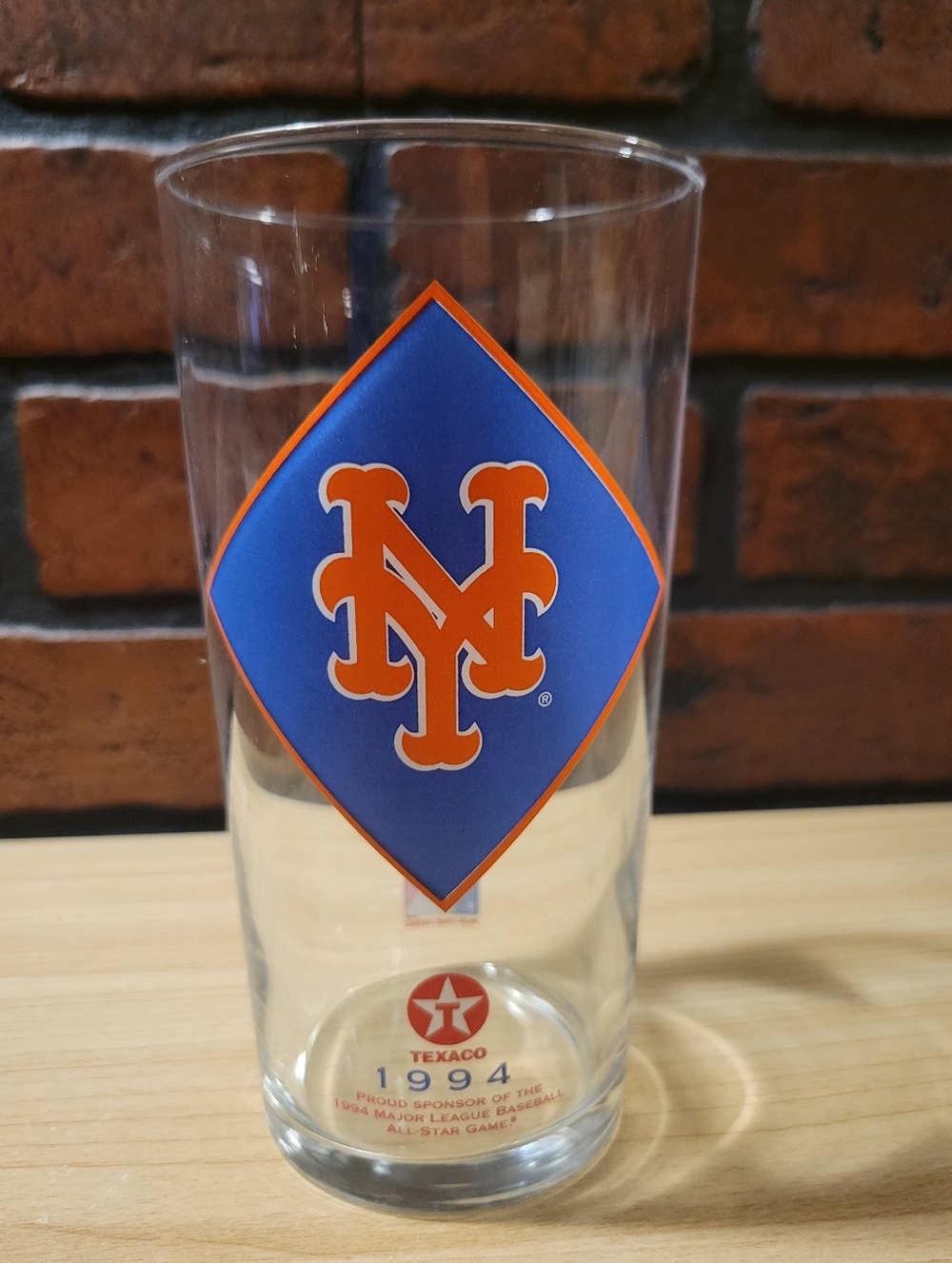Vintage New York Mets MLB Texaco 1994 Drinking Glass